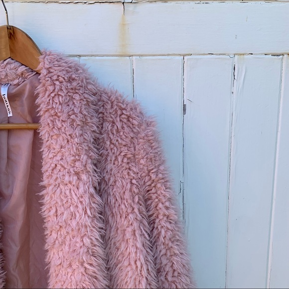 Indikah pink teddy jacket size 8 - Picture 3 of 7